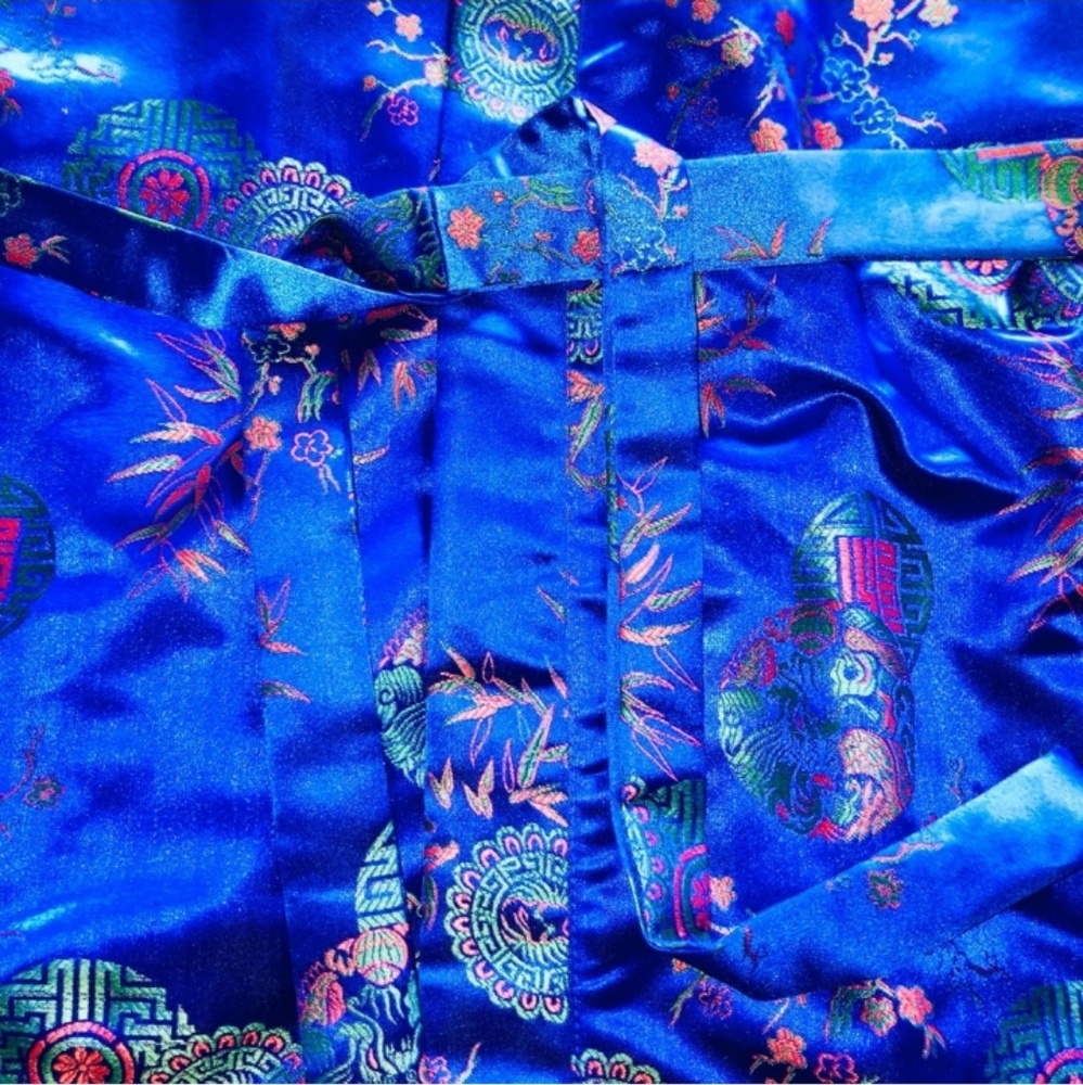 Vintage Satin Chinese Leisure Coat/Robe for Maxxin and Relaxxin - Picture 5 of 16